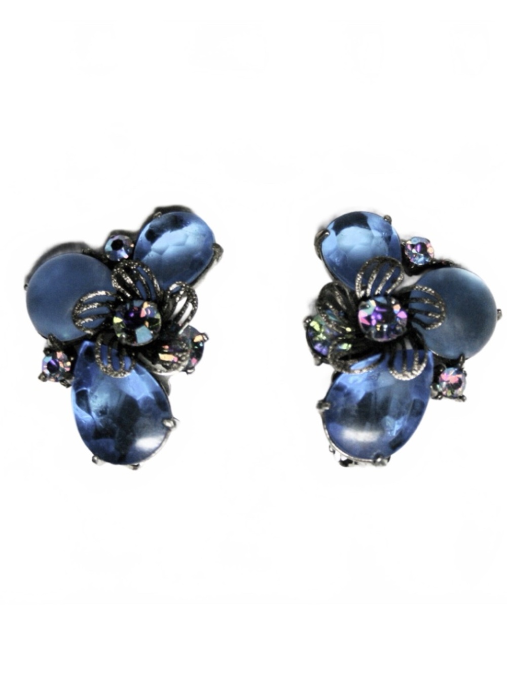 Lovely Vintage Selro Earrings in Blue